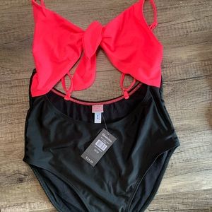 Pink/Black One Piece Swim